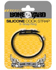 Boneyard Silicone Cock Strap Black