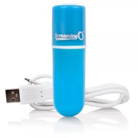 Screaming O Charged Vooom Rechargeable Bullet Vibe Blue (SKU: SCRAMVBU101)